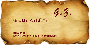 Grath Zalán névjegykártya