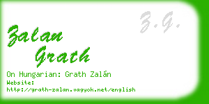 zalan grath business card